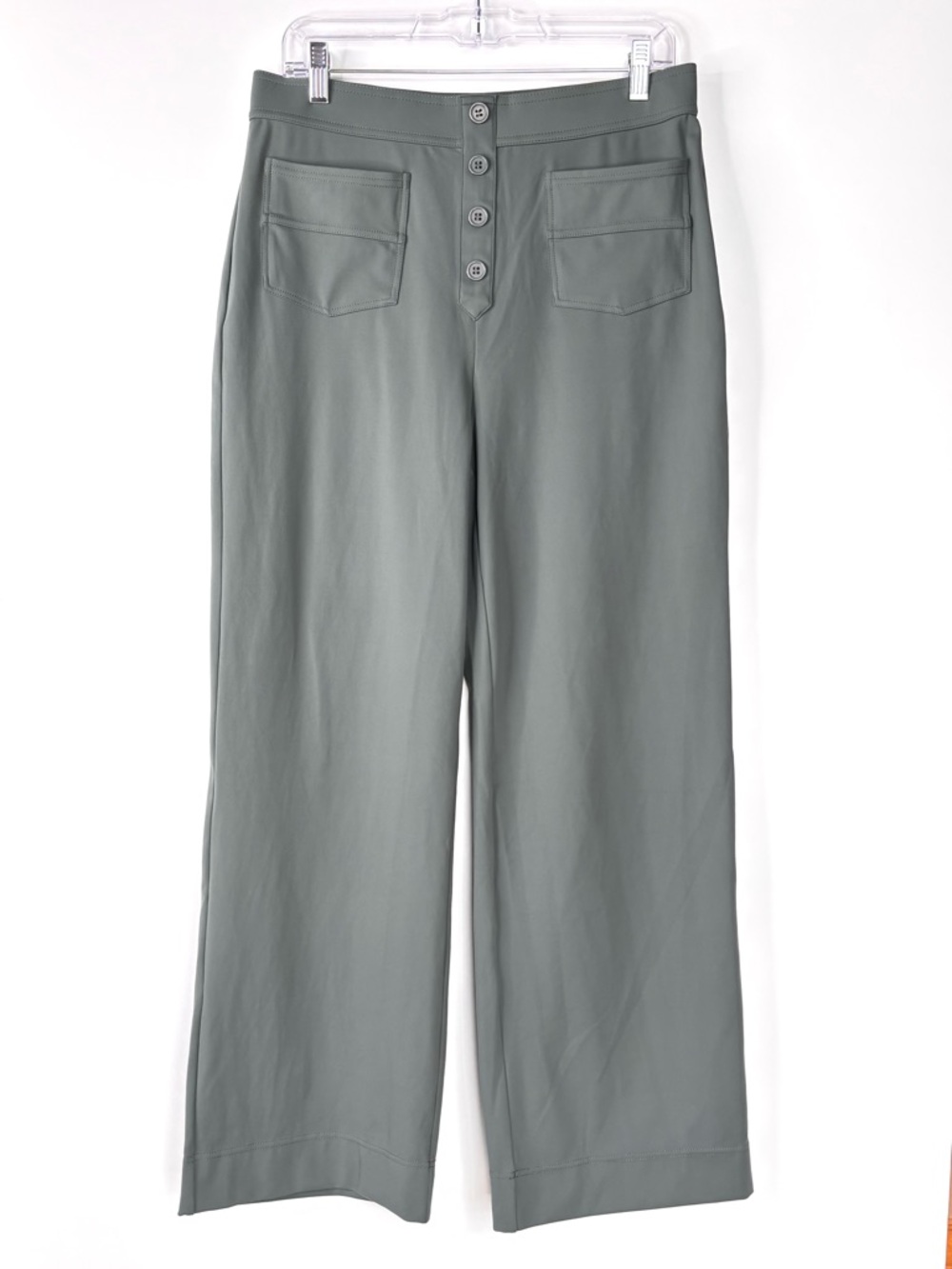 Halara‎ DayStretch High-Rise Pockets Straight Leg Casual Utility Pants Sage L - Picture 10 of 14